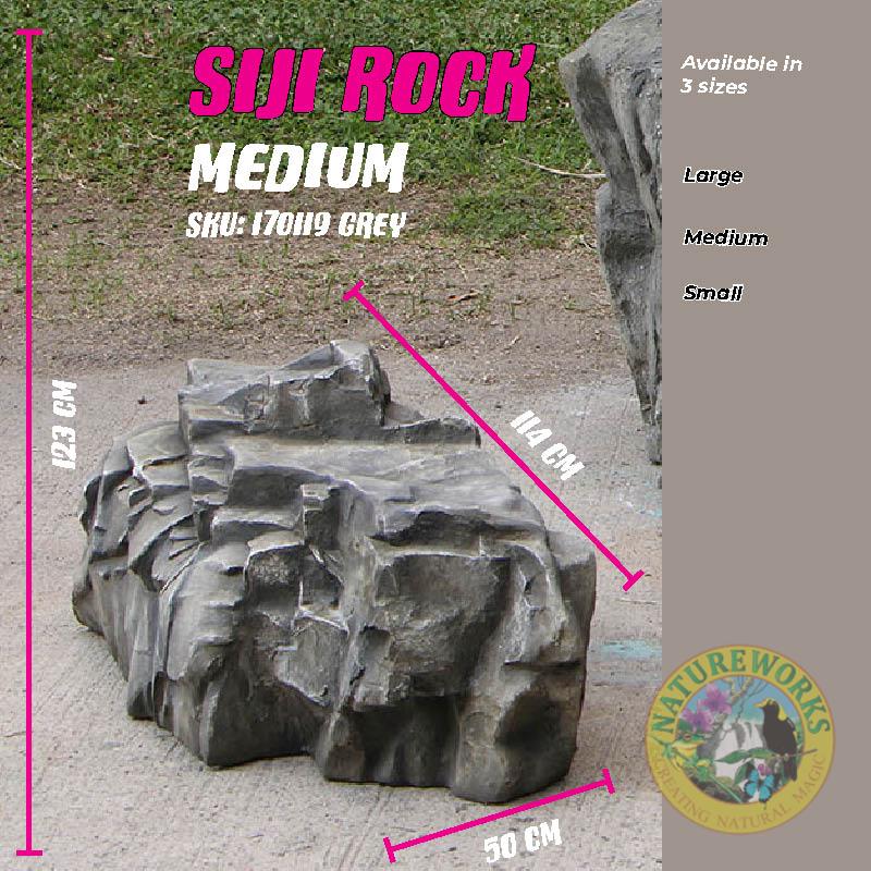 Siji rock - Medium- 170118Grey - shown with sizes