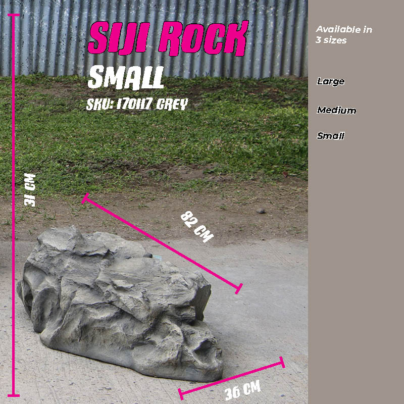 Siji rock - Small 170117Grey - shown with sizes