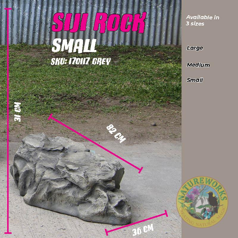 Siji rock - Small 170117Grey - shown with sizes