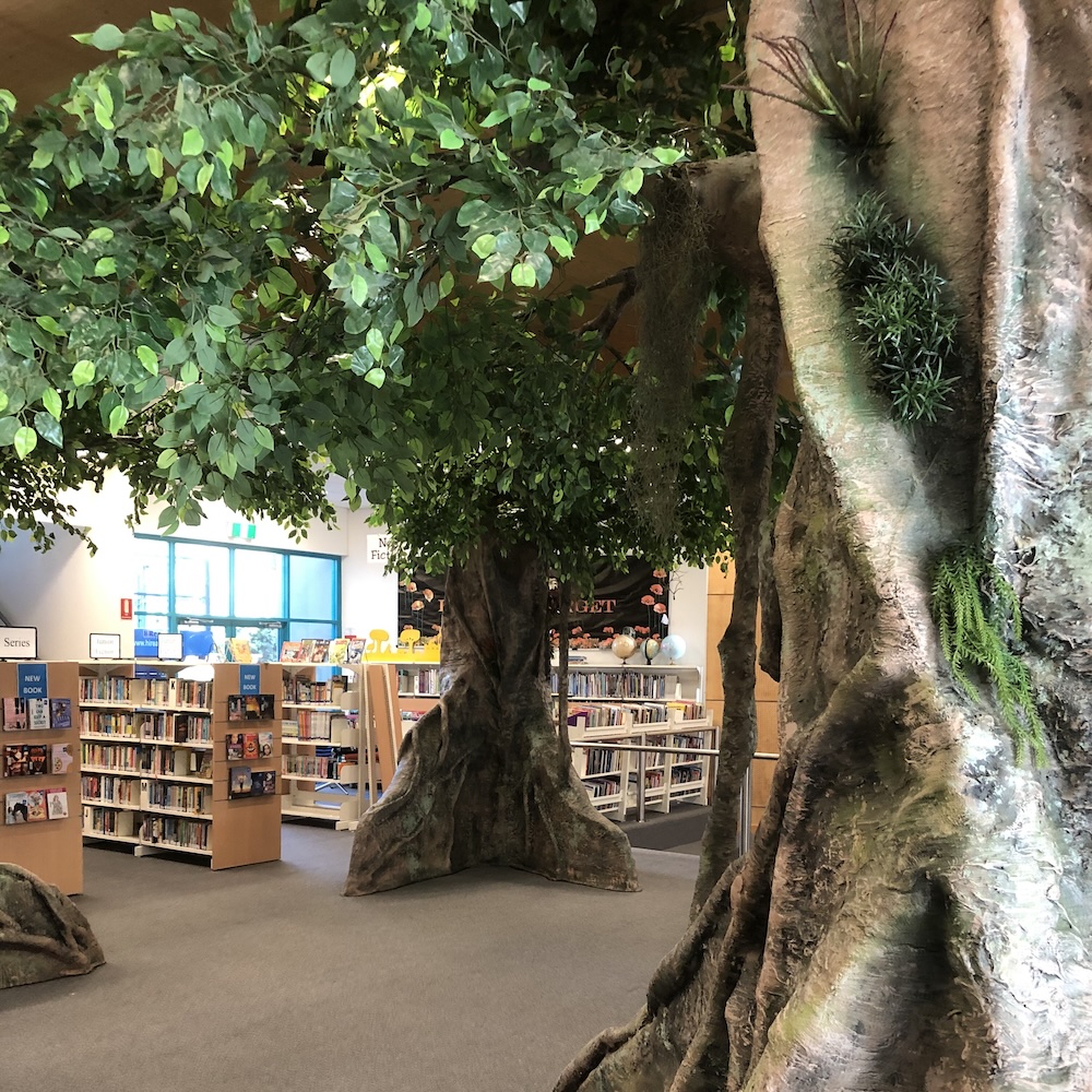 Natureworks Australia Artificial fig trees at Fraser Coast Anglican College library