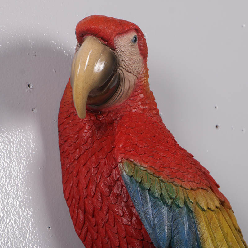 Natureworks Australia Scarlet Macaw - showing close up of eye, beak and feather details. 190159-wall decor -