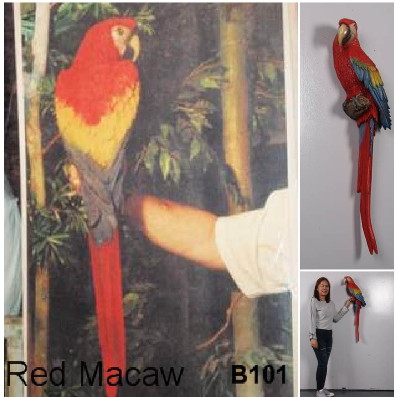 Natureworks Australia Scarlet Macaw / Parrot Wall Decor 100cm - Image 6