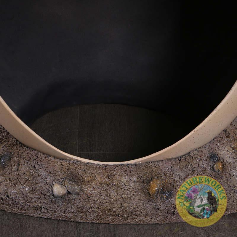 Natureworks Australia Dinosaur Egg - photo opportunity on base -close up of base with rocks and dirt-250044