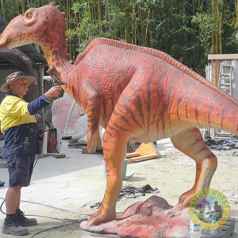 Natureworks Australia muttaburrasaurus-dinosaur sculpture- Medium adolescent 2.2m Tall - NW.MuttaMA2.2