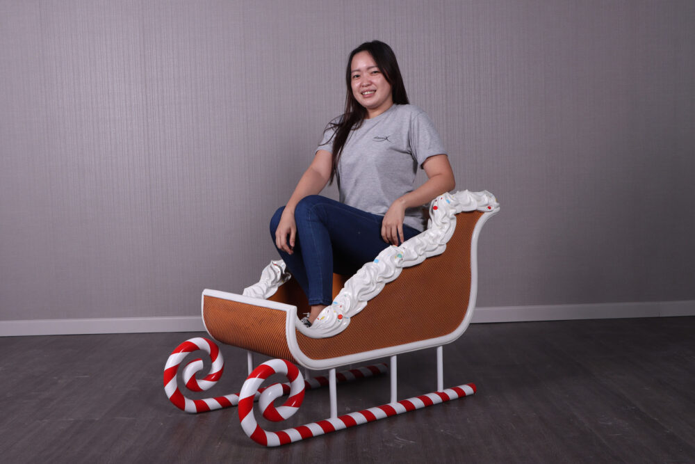 Christmas Candy Cane Sleigh - Image 3