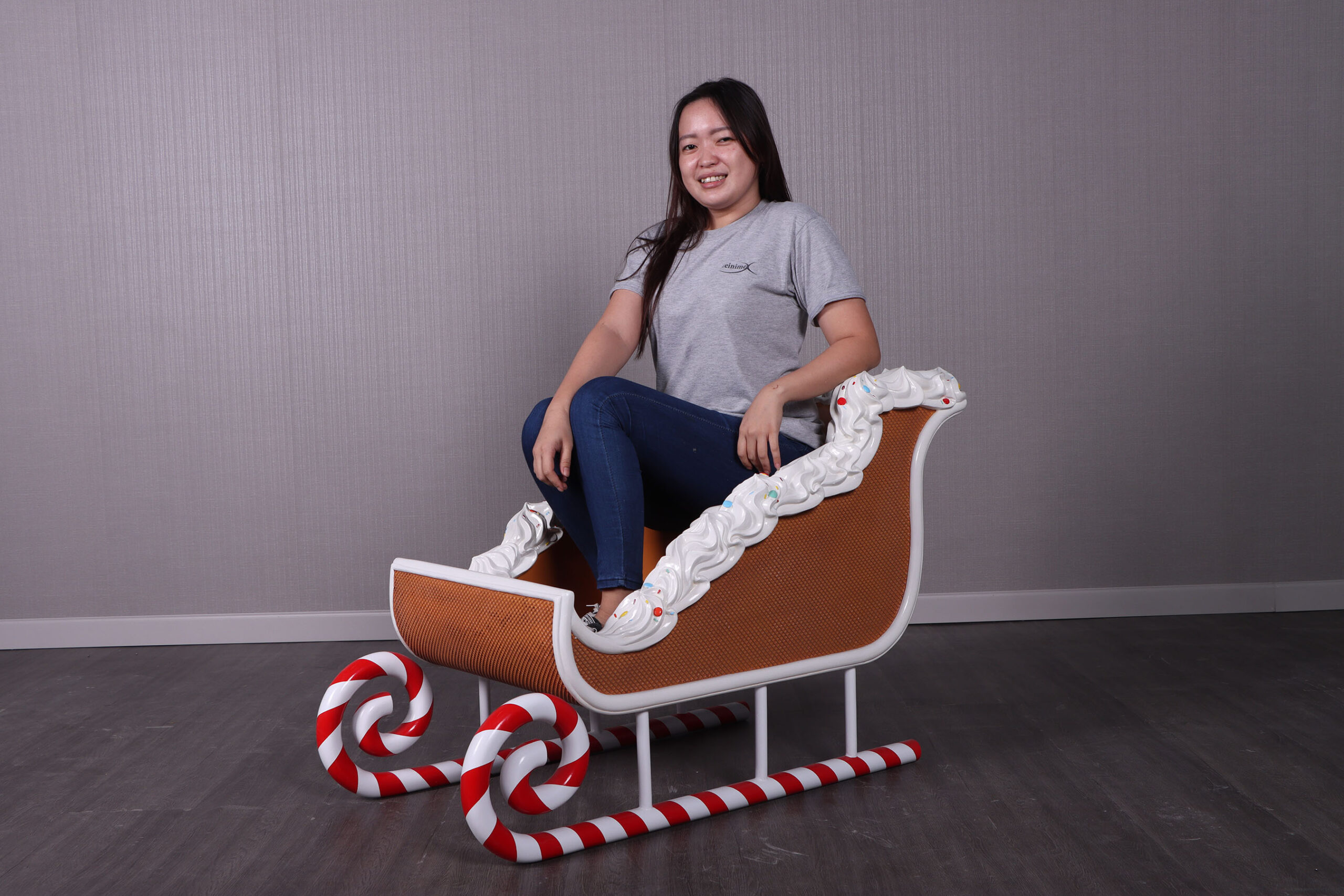 Natureworks Australia Christmas Candy Cane Sleigh - Image 3