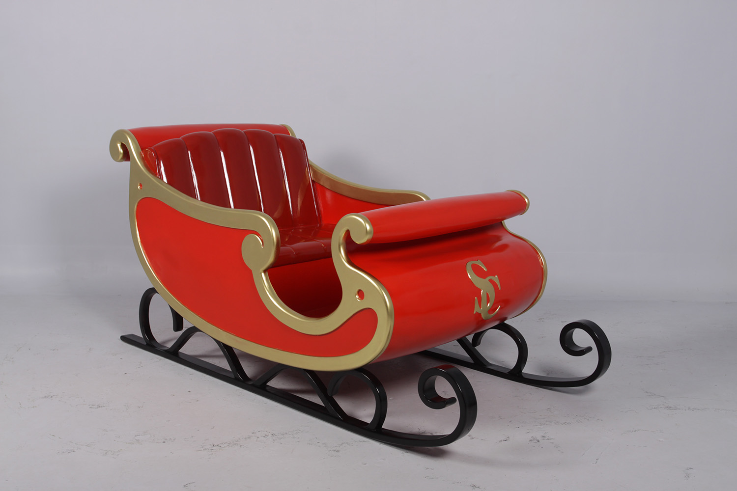 Natureworks Australia Christmas Santa Sleigh - 160264red- showing angle view