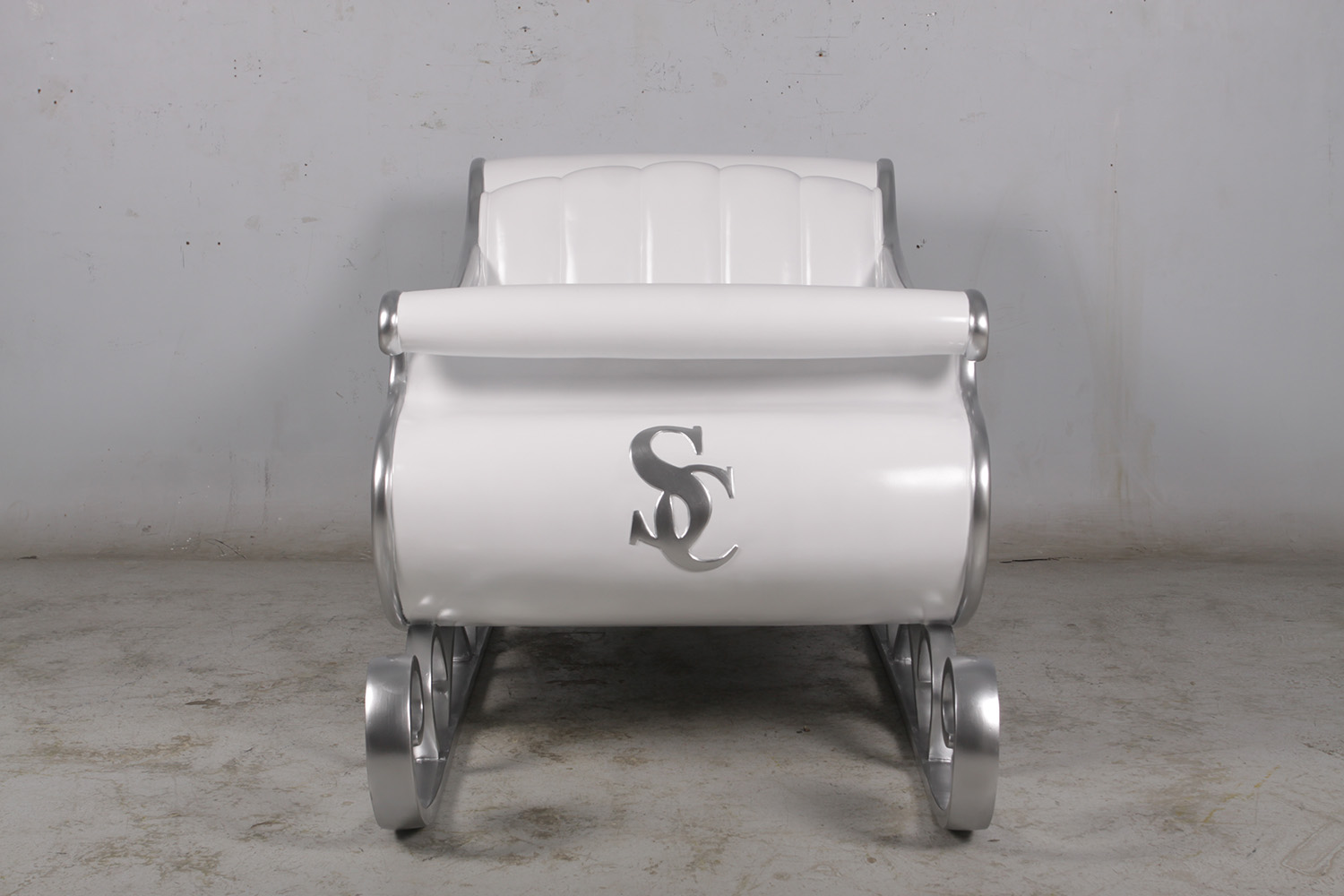 Natureworks Australia Christmas Santa Sleigh - White & Silver - Image 2