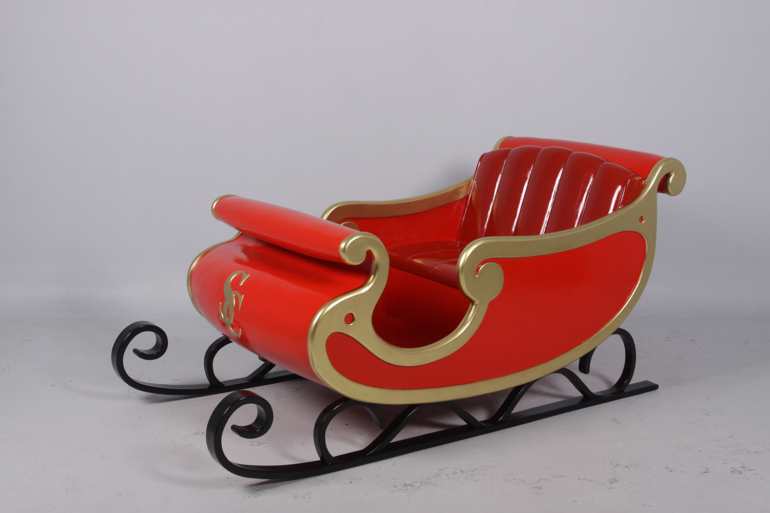 Natureworks Australia Christmas Santa Sleigh - 160264red- showning-side angle view