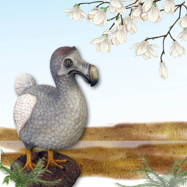 Dodo Bird - standing on base plate -angle view-120007