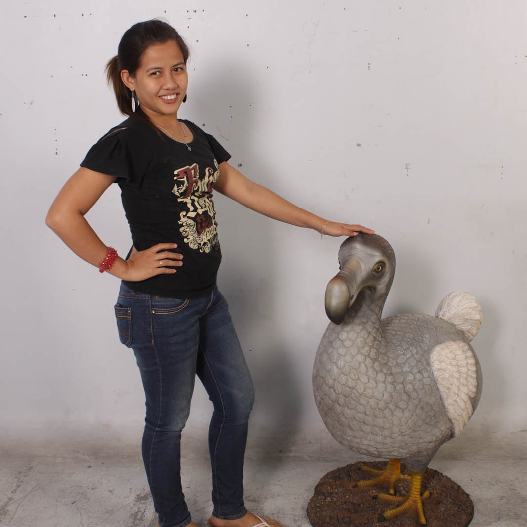 Natureworks Australia Dodo-Bird-standing-on-base-plate-shown with lady-120007