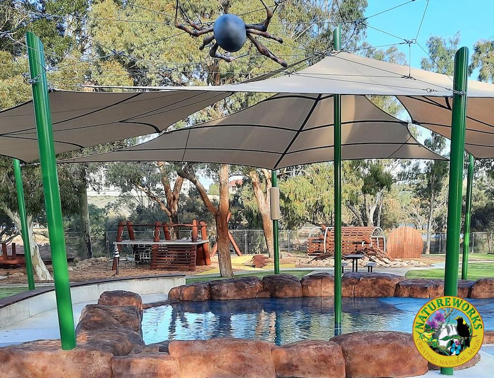 Natureworks Australia Spider above pool at Maylands Waterland