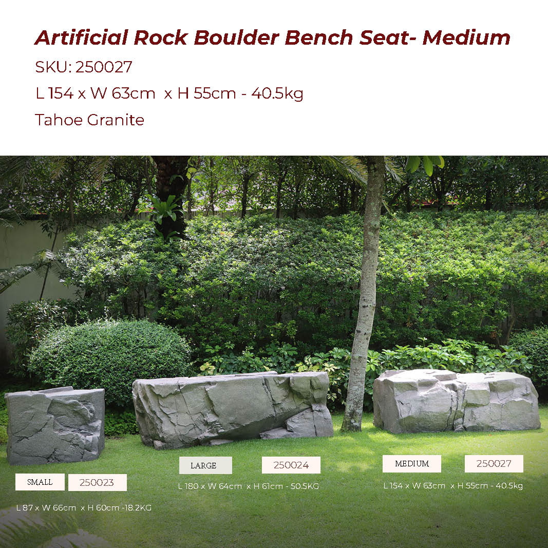 Natureworks Australia Artificial rock Boulder Bench - Medium- 250027