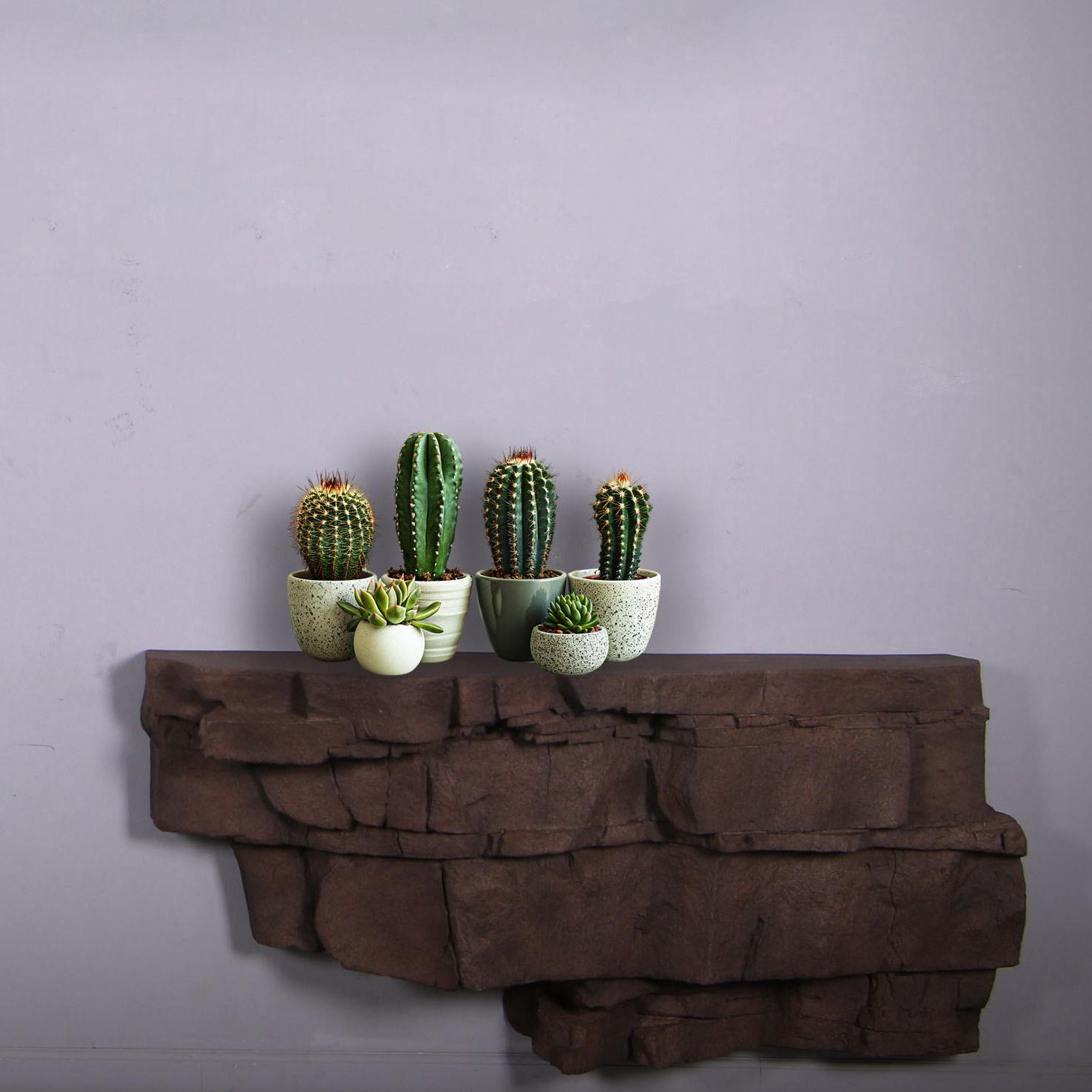 Natureworks Australia Rock Boulder Floating Console-Medium Brown