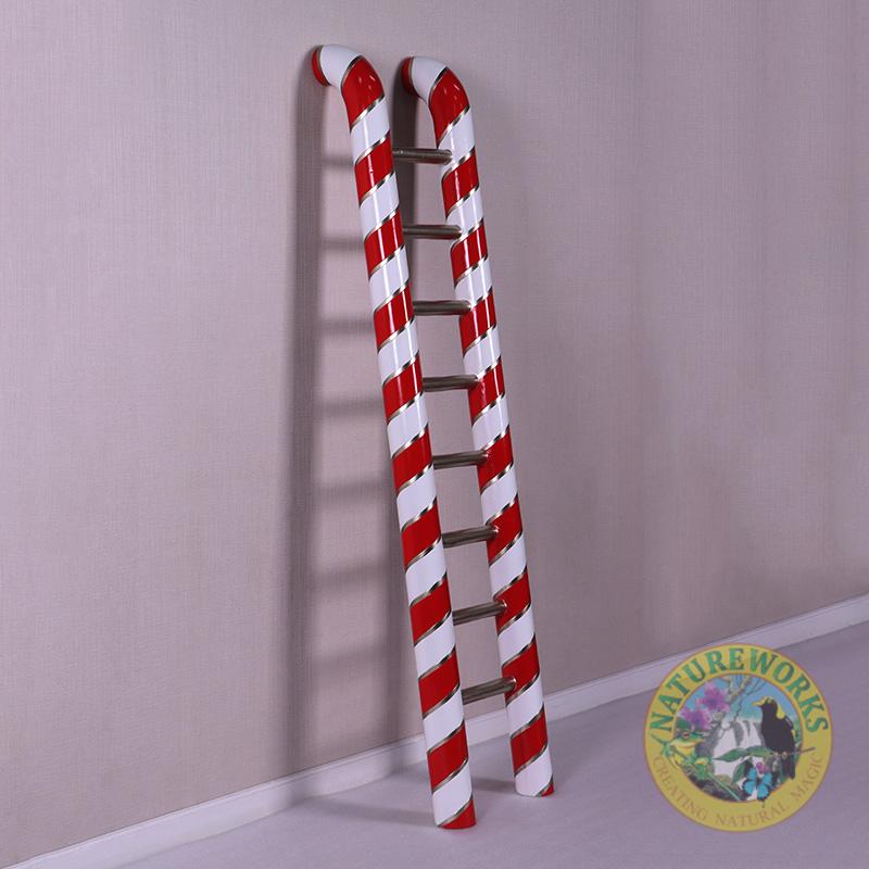 Candy Cane Ladder red and white striped display prop