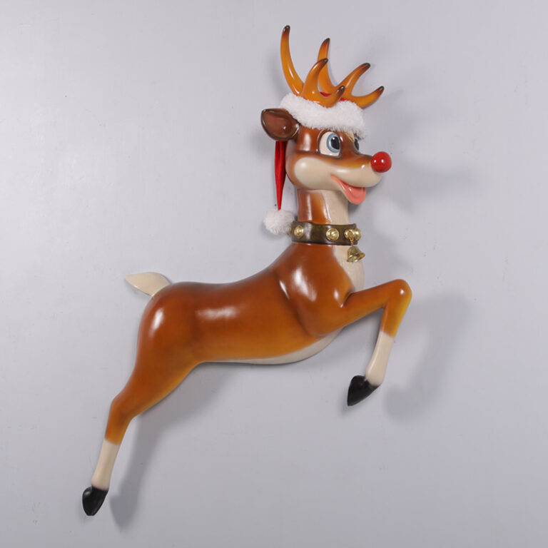 Natureworks Australia Funny Reindeer Wall Decor - 170109-- side view on wall