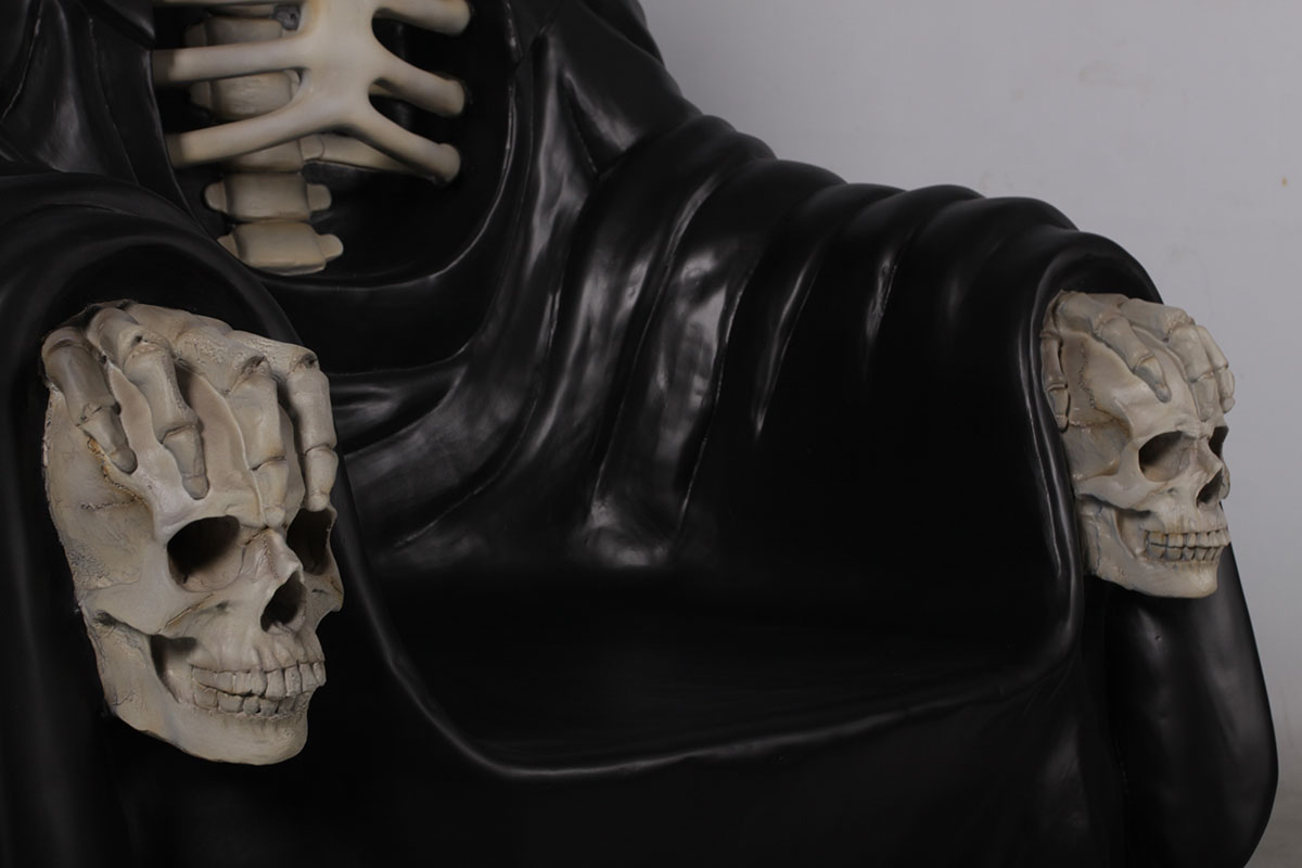 Natureworks Australia Grim Reaper Throne- Halloween prop - 180195 with black robe
