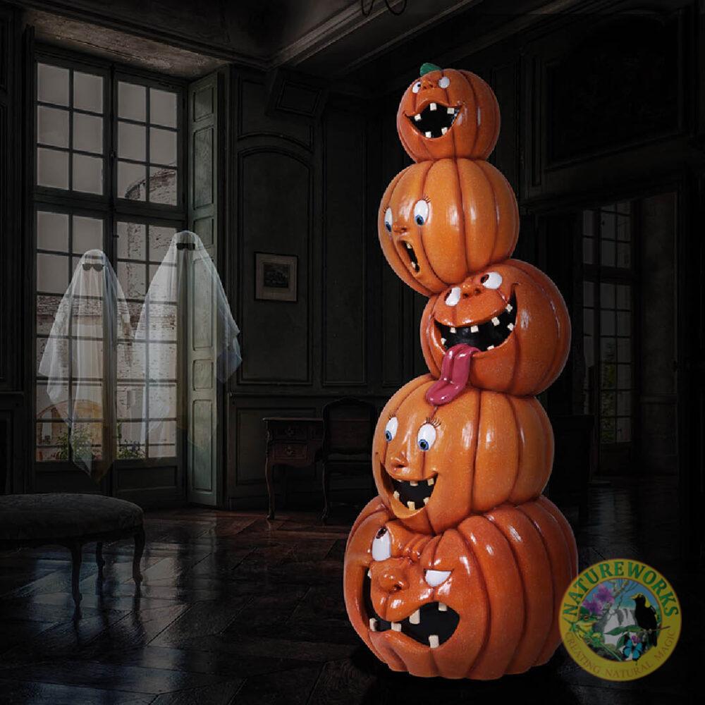 Pumpkin Stack of 5 Crazy Faces