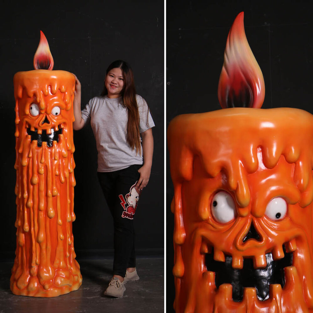 Scary Pumpkin Candle - Image 4