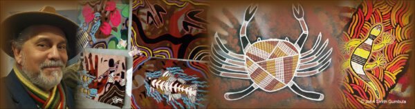 Indigenous art JSG banner sculpture -