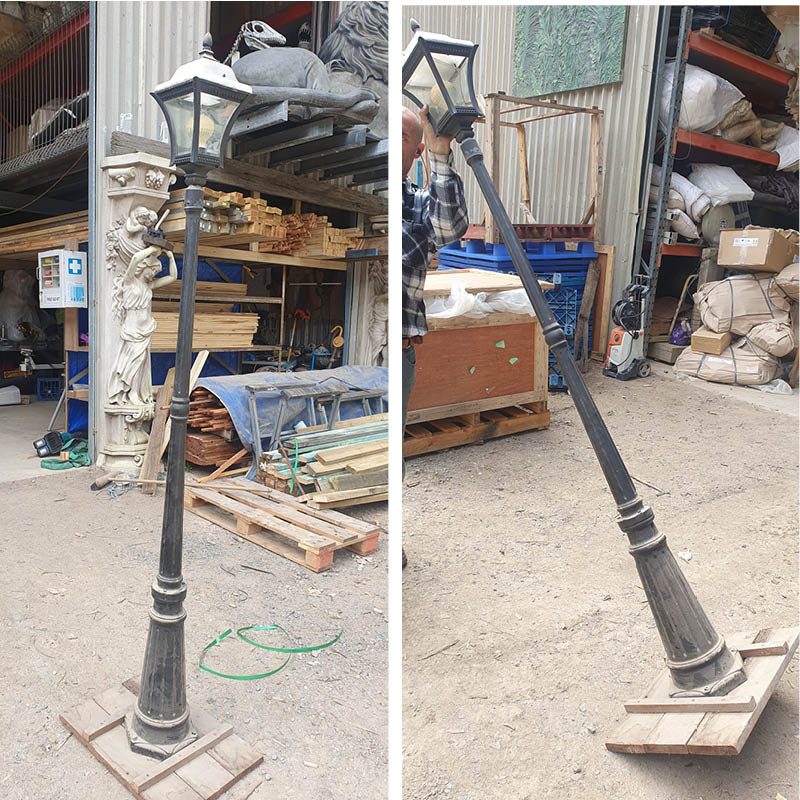 Natureworks Australia Lamp Post with glass shade-220cm-NW-LPost (11)- various views