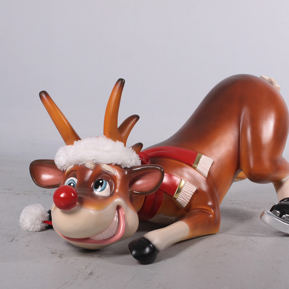 Reindeer Funny Skating- 170078 angle view