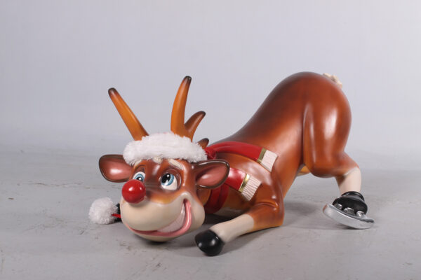 Reindeer Funny Skating- 170078 angle view