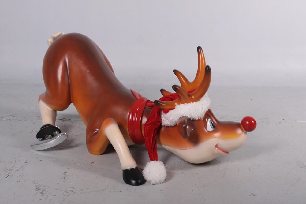 Reindeer Funny Skating- 170078 angle view-looking right