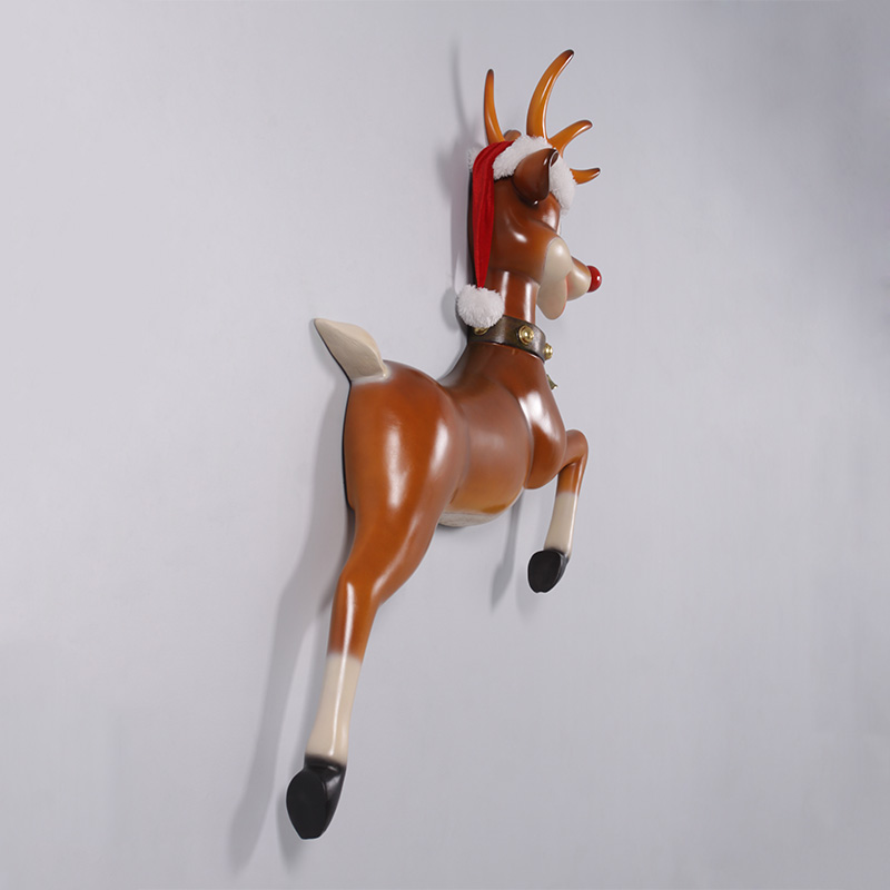 Natureworks Australia Funny Reindeer Wall Decor - 170109--Rear angle view on wall