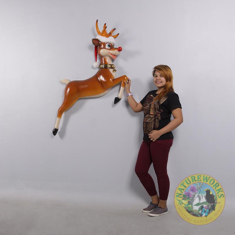 Natureworks Australia Funny Reindeer Wall Decor - 170109-- with lady