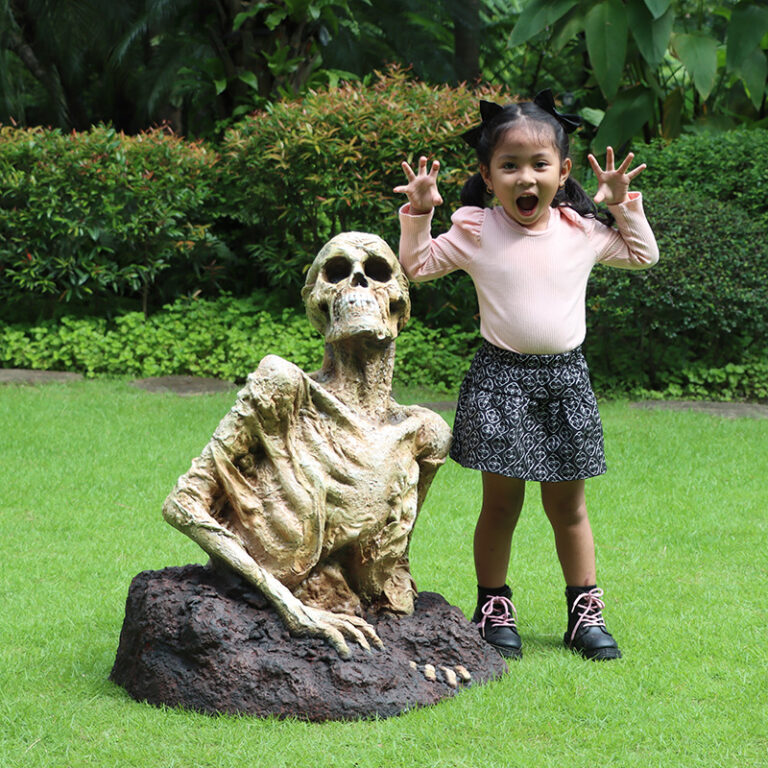 Natureworks Australia Zombie Brothers-Tarman-Halloween Prop-Shown with child-240174