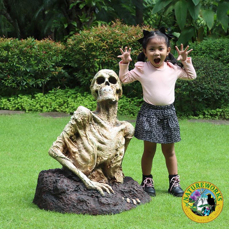 Natureworks Australia Zombie Brothers-Tarman-Halloween Prop-Shown with child-240174