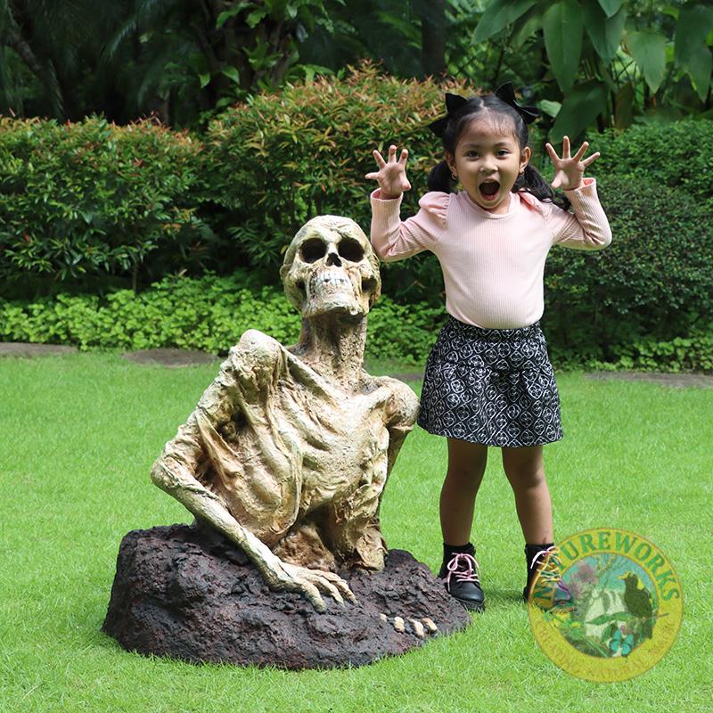 Natureworks Australia Zombie Brothers-Tarman-Halloween Prop-Shown with child-240174