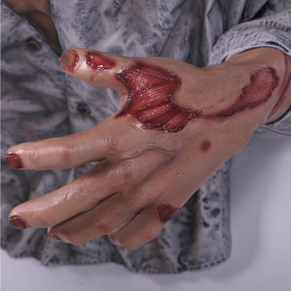 Zombie Wall decor Halloween prop - 140104- left hand close up