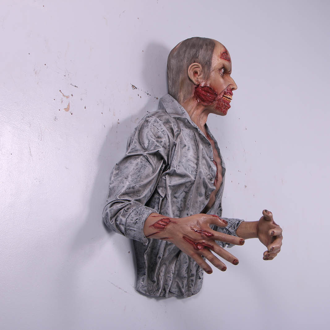 Natureworks Australia Zombie Wall decor Halloween prop - 140104- side view hanging on wall