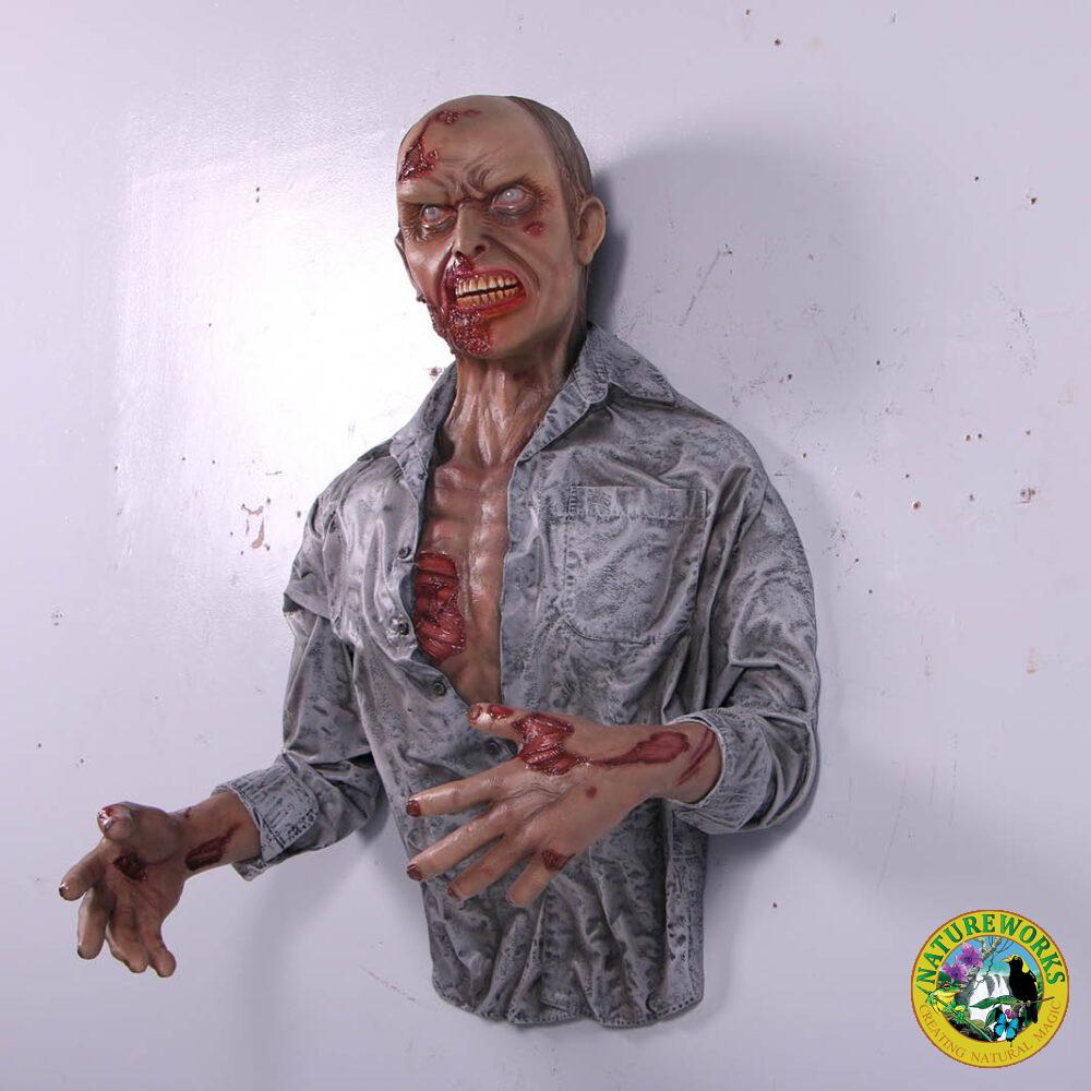 Natureworks Australia Zombie Wall decor Halloween prop - 140104- angle view handing on wall