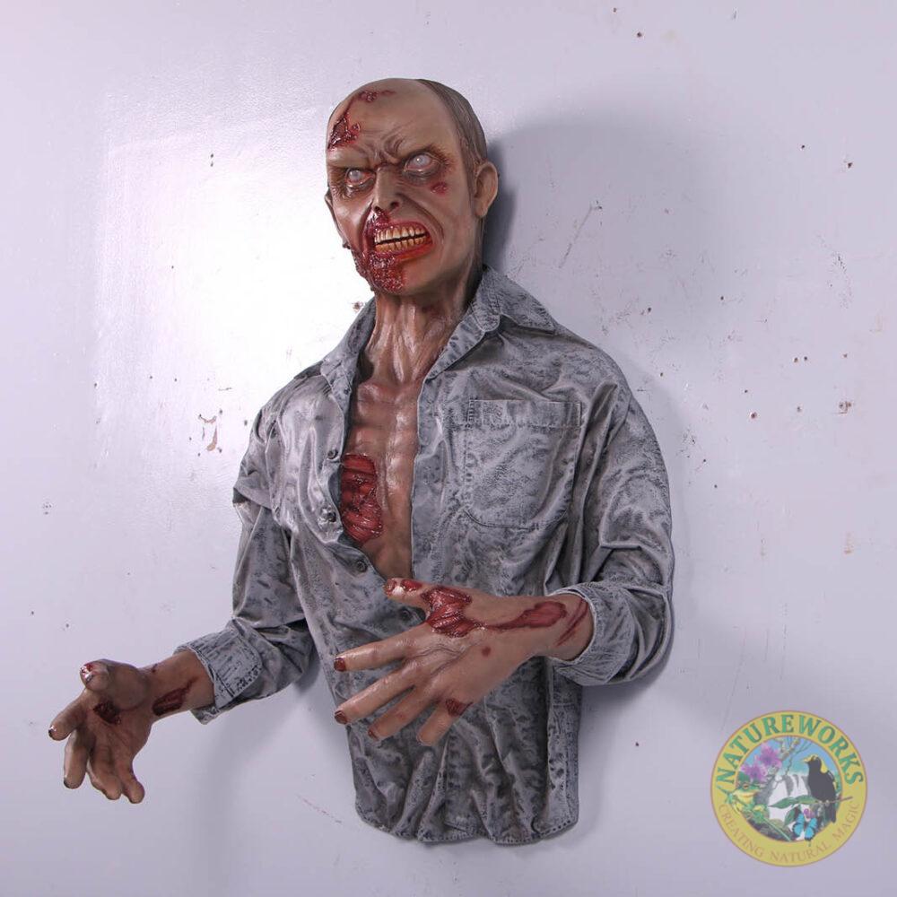 Natureworks Australia Zombie Wall decor Halloween prop - 140104- angle view handing on wall