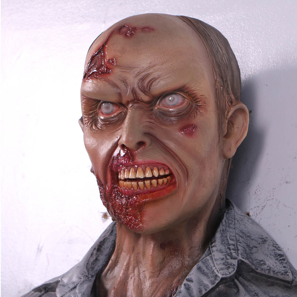 Zombie Wall decor Halloween prop - 140104- head close up front