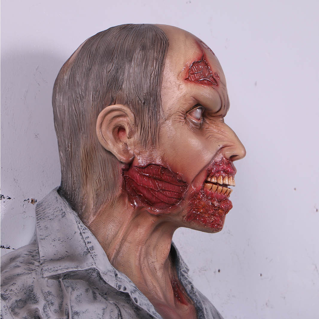 Natureworks Australia Zombie Wall decor Halloween prop - 140104- head close up side view