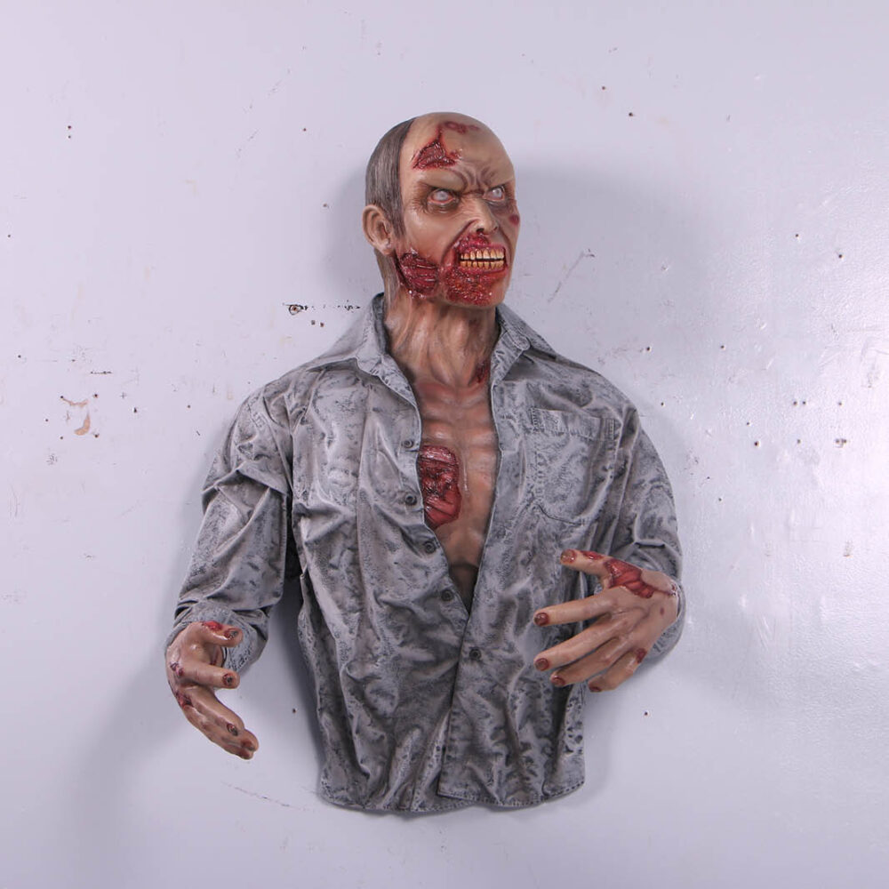 Zombie Wall decor Halloween prop - 140104- front view hanging on wall