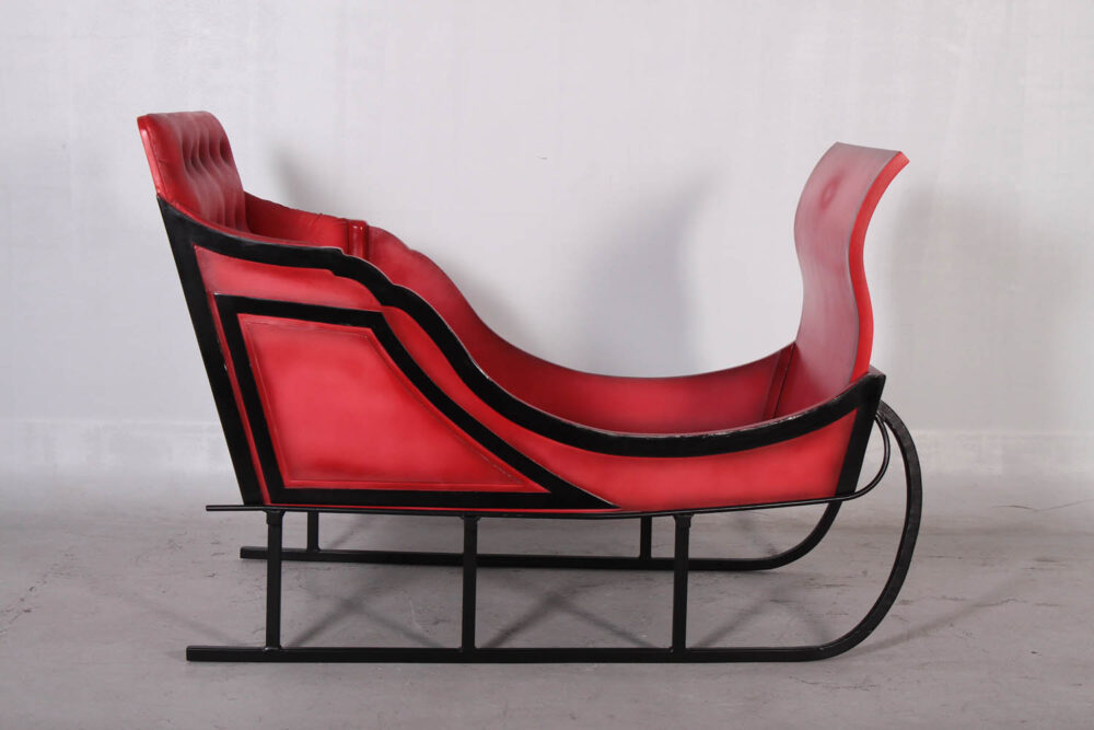 Christmas Sleigh-Jumbo-110096Red- angle view- Side view