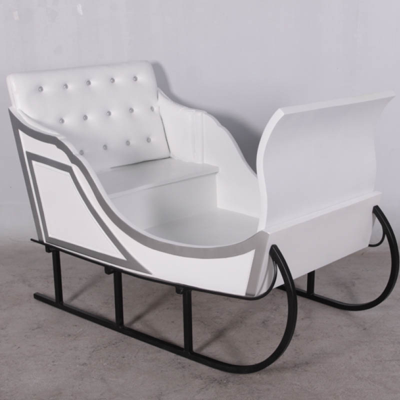 Christmas sleigh - Jumbo white- best view-110096W-V9- best view