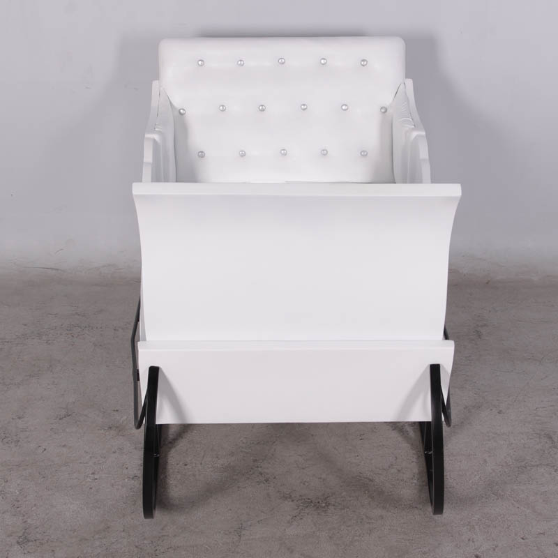 Natureworks Australia Christmas sleigh - Jumbo white-110096W- front view