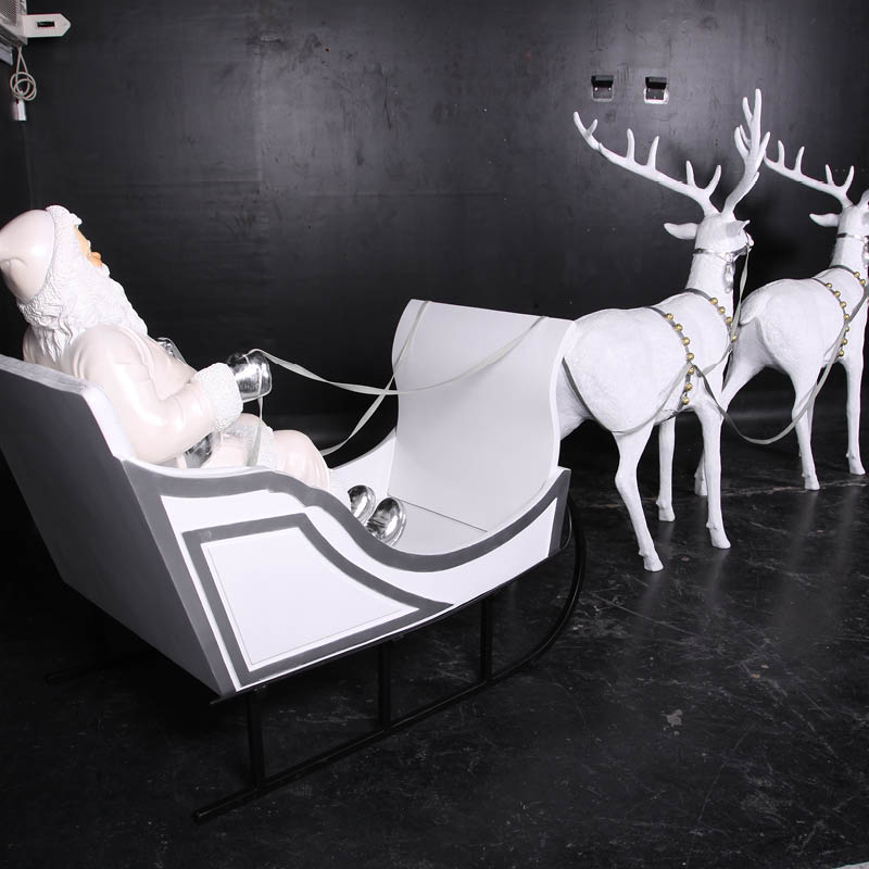 Natureworks Australia Christmas sleigh - Jumbo white-110096W- rear view