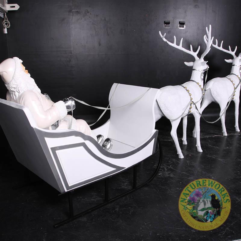 Natureworks Australia Christmas sleigh - Jumbo white-110096W- rear view