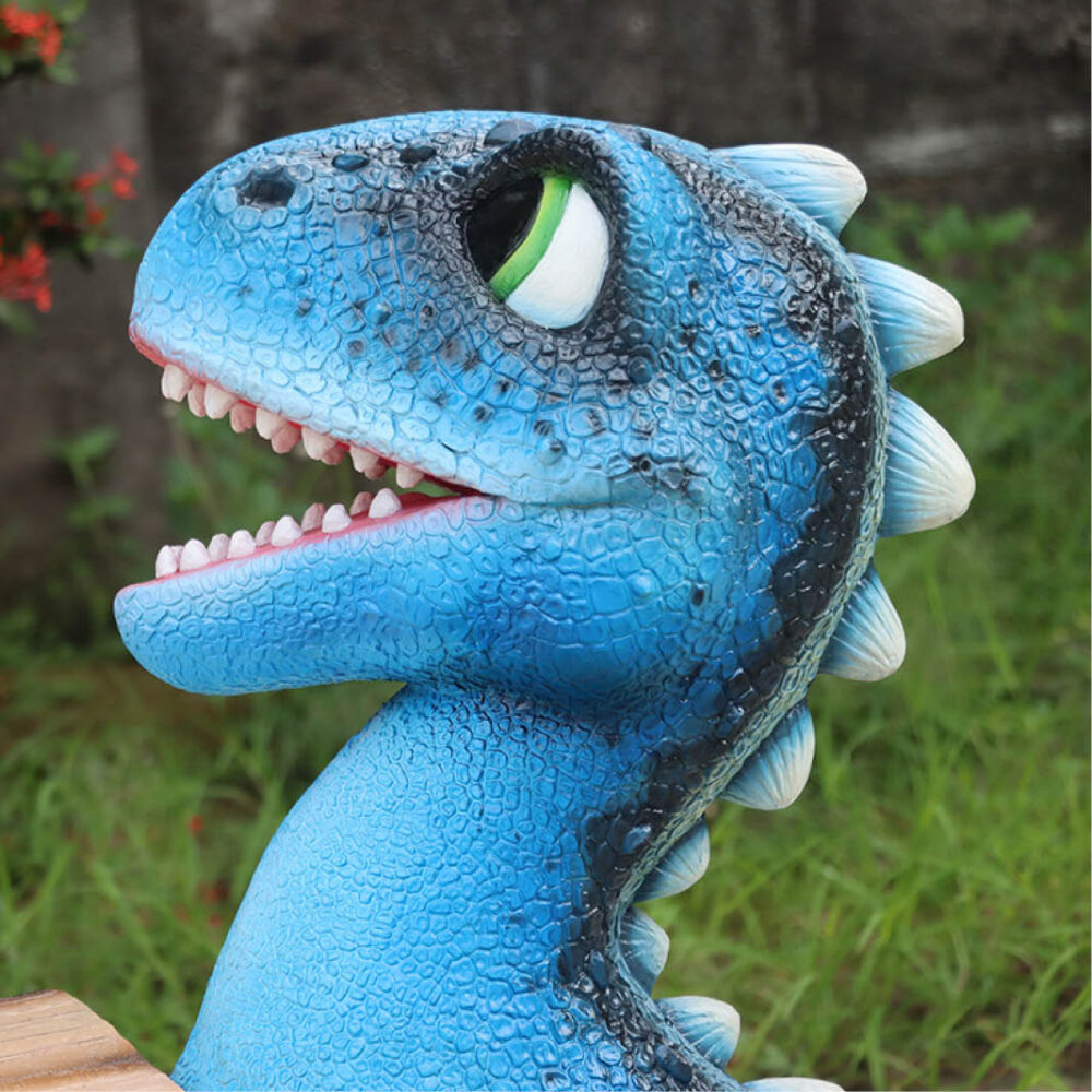 Dinosaur bench-240135- close up of head detail