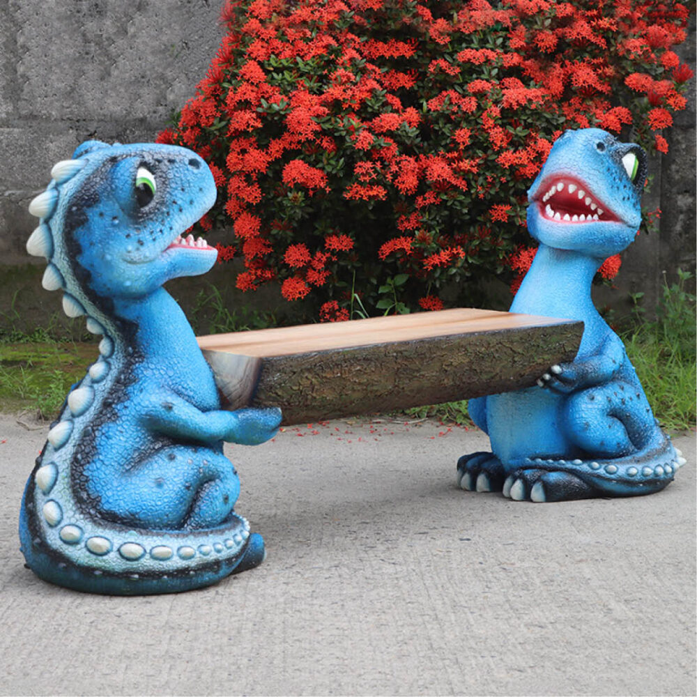 dinosaur Bench 240135- angle view