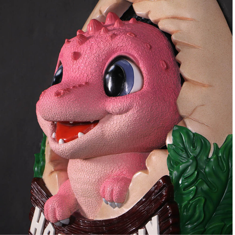 Happy Rexy wall decor-Shown with lady taking photo-250073-close up view