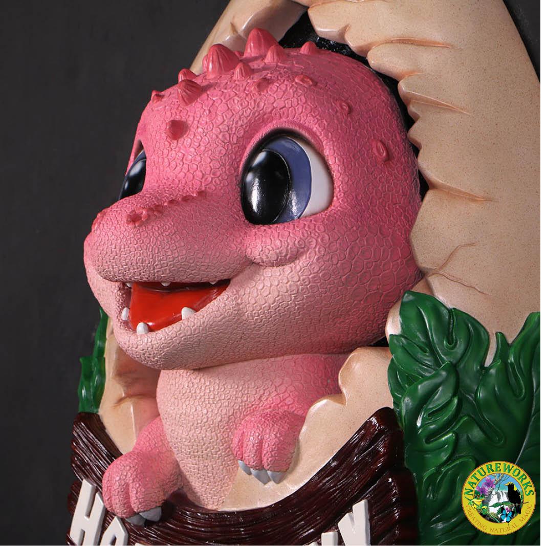 Natureworks Australia Happy Rexy wall decor-Shown with lady taking photo-250073-close up view