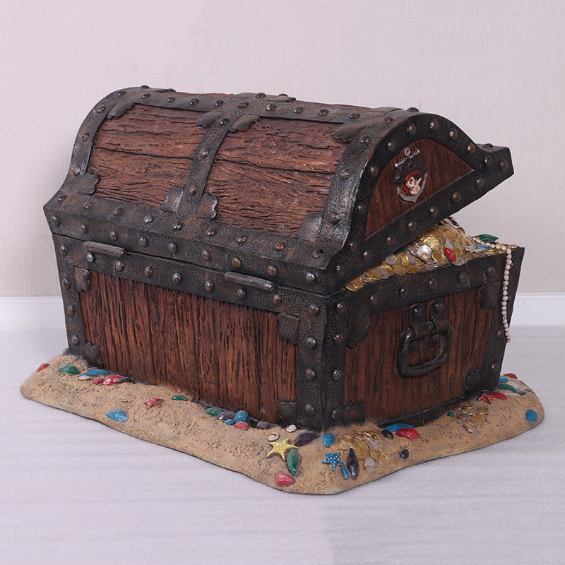 Natureworks Australia Pirate's Coffer Chest-230080-on sand base - rear angle view